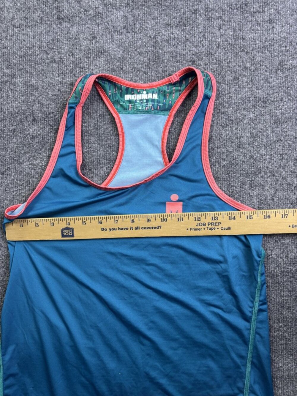 IRONMAN Tank Top Womens Medium Blue Racerback Scoop Neck Running Athletic - Picture 3 of 5